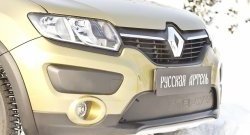 1 079 р. Зимняя заглушка решетки переднего бампера Stepway РА  Renault Sandero Stepway  (B8) (2014-2018)  с доставкой в г. Калуга. Увеличить фотографию 3