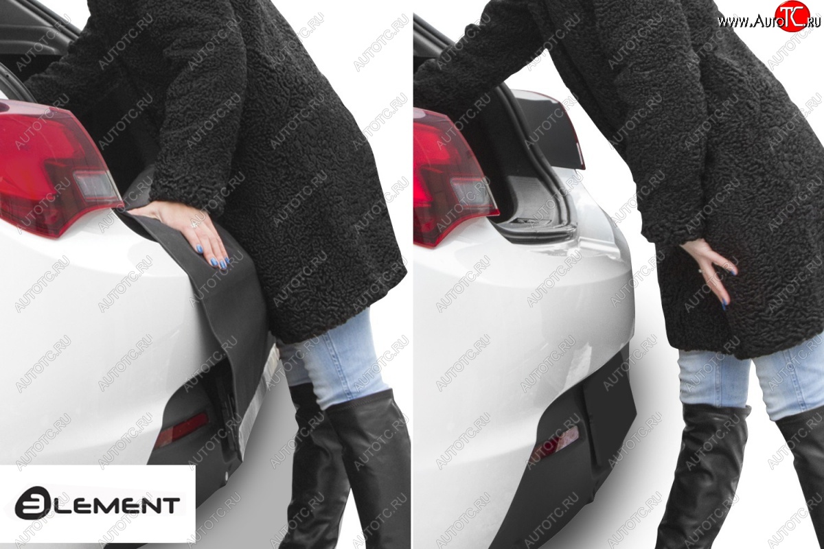 5 249 р. Коврик в багажник Element (с функцией защиты бампера Econom) Renault Sandero (B8) рестайлинг (2018-2024)  с доставкой в г. Калуга