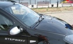 3 099 р. Обтекатель дворников Kart на автомобиль Renault Sandero (BS) (2009-2014) (Неокрашенное)  с доставкой в г. Калуга. Увеличить фотографию 3