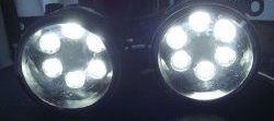 2 179 р. Разработка и создание уникальных дневных ходовых огней LED АвтоТК Mitsubishi Eclipse Cross GK (2017-2024) (4 LED/модуль, Цвет свечения: холодный белый, Выключение ДХО при габаритах, Взамен ПТФ)  с доставкой в г. Калуга. Увеличить фотографию 2