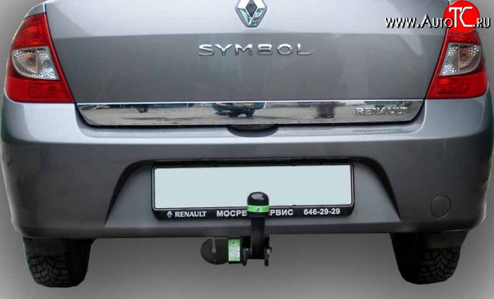 6 599 р. Фаркоп Лидер Плюс  Renault Symbol  седан (2008-2012) (Без электропакета)  с доставкой в г. Калуга