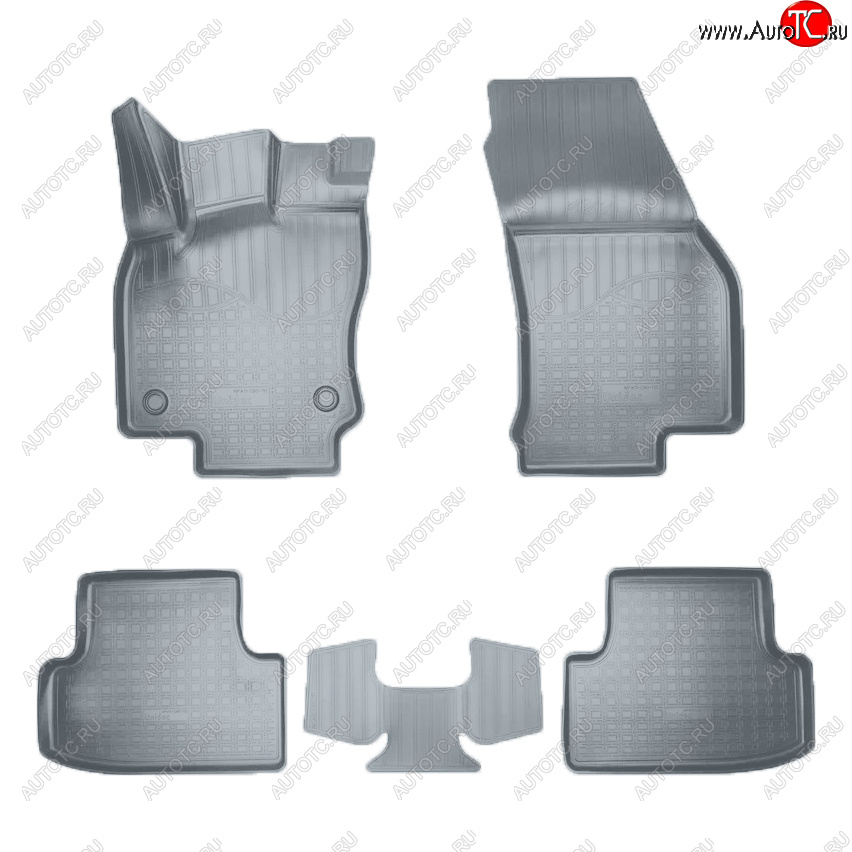 2 759 р. Коврики салона Norplast  Seat Ateca  5FP (2016-2024) (Цвет: серый)  с доставкой в г. Калуга