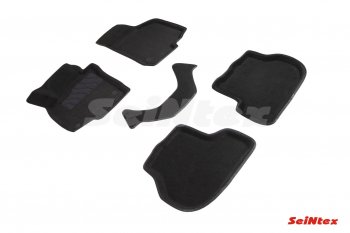 Комплект 3D ковриков в салон (ворсовые / чёрные) Seintex Seat (Сеат) Leon (Леон)  1P хэтчбэк 5 дв. (2005-2009), Skoda (Шкода) Octavia (Октавия) ( A5,  A7) (2004-2020), Volkswagen (Волксваген) Golf (Гольф) ( 5,  6) (2003-2014),  Jetta (Джетта) ( A5,  A6) (2005-2015)