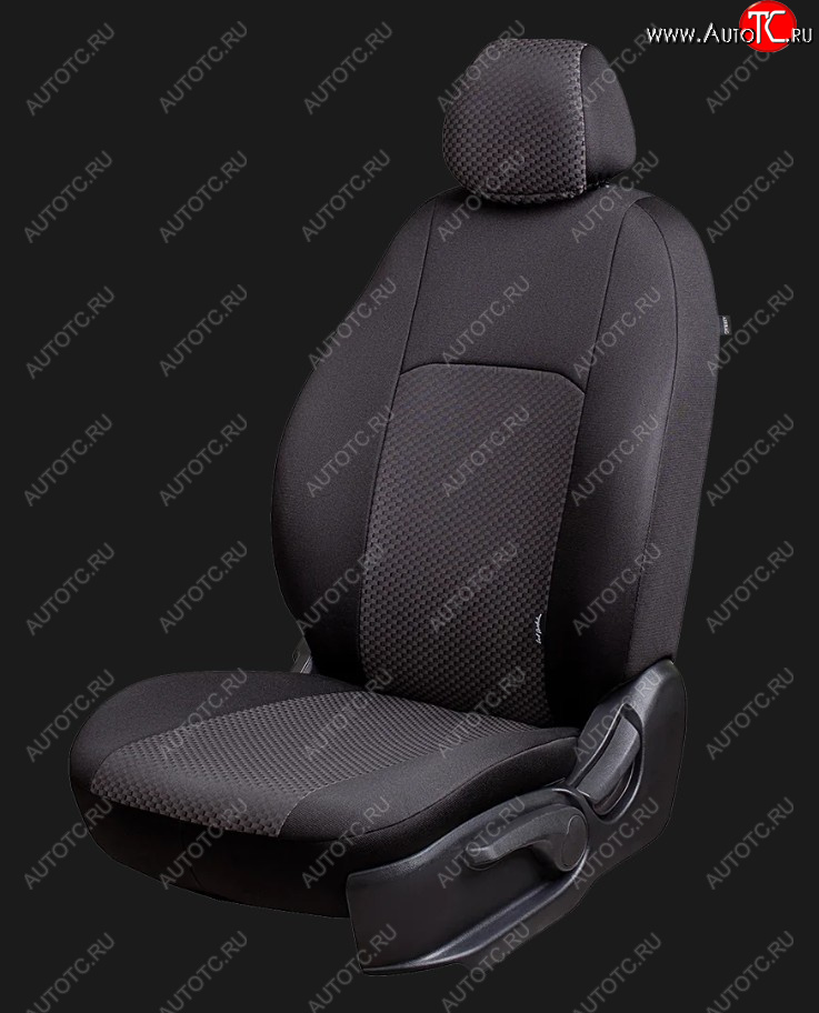 6 499 р. Чехлы сидений Lord Autofashion Дублин (жаккард, 60/40, 3Г-образ. подголовника) Chevrolet Aveo T250 седан рестайлинг (2006-2011) (Серый, стежок серый)  с доставкой в г. Калуга
