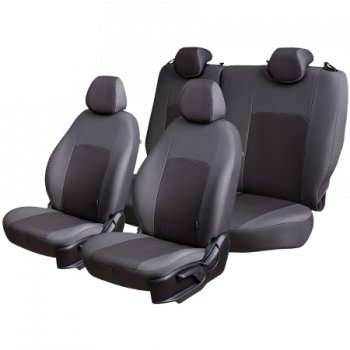 6 499 р. Чехлы сидений Lord Autofashion Дублин (жаккард, 60/40, раздельное заднее сиденье, 2П+1Г-образ. подголовника) Chevrolet Cruze седан J300 (2012-2015) (Серый, стежок серый)  с доставкой в г. Калуга. Увеличить фотографию 3