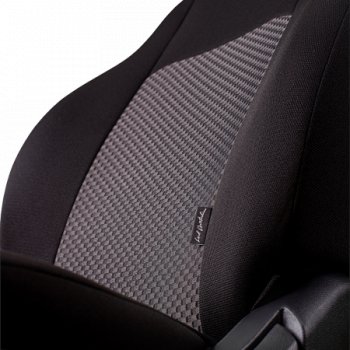 5 299 р. Чехлы сидений Lord Autofashion Дублин (жаккард, 60/40, раздельное заднее сиденье и спинка, 2Г-образ. подголовника)  Ford Focus  2 (2004-2011) (Чёрный, стежок серый)  с доставкой в г. Калуга. Увеличить фотографию 2