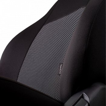 6 649 р. Чехлы сидений Lord Autofashion Дублин (жаккард, 60/40, раздельная спинка и сиденье, подлокотник, 3Г-образ. подголовника)  Mazda 6  GH (2007-2012) (Чёрный, Ёж белый)  с доставкой в г. Калуга. Увеличить фотографию 2