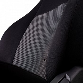 6 649 р. Чехлы сидений Lord Autofashion Дублин (жаккард, 60/40, раздельная задняя спинка и сиденье, подлокотник, 3Г-образ.подголовника)  Mazda 6  GH (2007-2012) (Чёрный, прямоугольник чёрный)  с доставкой в г. Калуга. Увеличить фотографию 2