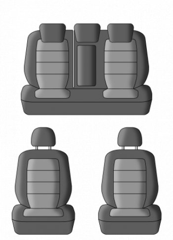 6 649 р. Чехлы сидений (жаккард, 60/40, раздельная задняя спинка, подлокотник, 3Г-образ. подголовника) Lord Autofashion Дублин Nissan Qashqai 2 J11 рестайлинг (2017-2022) (Чёрный, Ёж синий)  с доставкой в г. Калуга. Увеличить фотографию 3