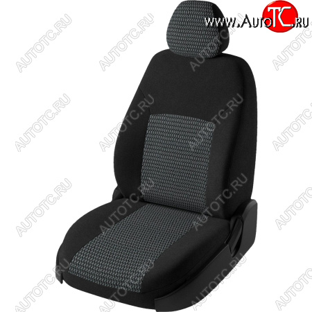 4 999 р. Чехлы сидений (жаккард, 60/40, раздельная задняя спинка, подлокотник, 2П+1Г-образ. подголовника) Lord Autofashion Дублин  Nissan X-trail  3 T32 (2013-2022) (Чёрный, зигзаг)  с доставкой в г. Калуга