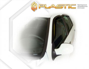 1 989 р. Ветровики дверей CA-Plastic  Renault Symbol  седан (2006-2008) (Classic полупрозрачный, Без хром. молдинга)  с доставкой в г. Калуга. Увеличить фотографию 1