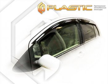 2 079 р. Дефлектора окон CA-Plastic  Toyota Yaris  XP90 (2005-2010) (Classic полупрозрачный, Без хром. молдинга)  с доставкой в г. Калуга. Увеличить фотографию 1