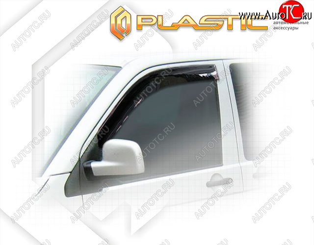 1 899 р. Ветровики дверей CA-Plastic  Volkswagen Multivan  T5 (2003-2009) (Classic полупрозрачный, Без хром. молдинга)  с доставкой в г. Калуга