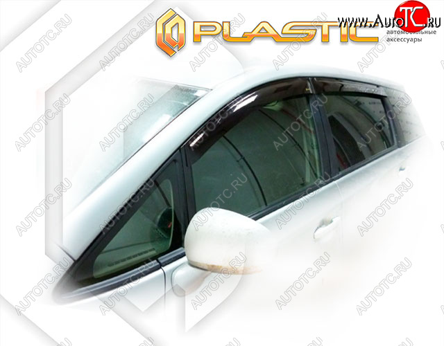 2 169 р. Дефлектора окон CA-Plastic Toyota Wish XE20 дорестайлинг (2009-2012) (Classic полупрозрачный, Без хром. молдинга)  с доставкой в г. Калуга
