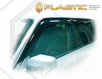 2 259 р. Ветровики дверей CA-Plastic  Nissan Patrol  5 (1997-2004) (Classic полупрозрачный, Без хром. молдинга)  с доставкой в г. Калуга. Увеличить фотографию 1