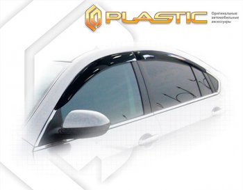 2 169 р. Ветровики дверей CA-Plastic  Mazda Atenza (2007-2012) (Classic полупрозрачный, без хром. молдинга)  с доставкой в г. Калуга. Увеличить фотографию 1
