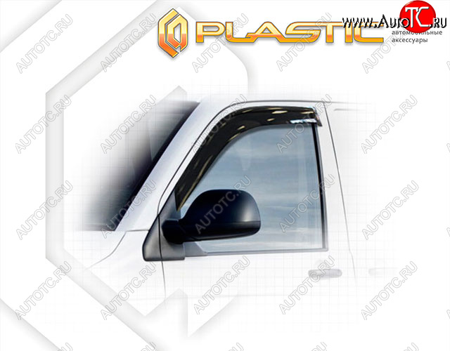 1 899 р. Дефлектора окон CA-Plastic Volkswagen Multivan T5 рестайлинг (2009-2015) (Classic полупрозрачный, Без хром. молдинга)  с доставкой в г. Калуга