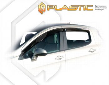 2 259 р. Ветровики дверей CA-Plastic  Peugeot 308  T7 (2011-2014) (Classic полупрозрачный)  с доставкой в г. Калуга. Увеличить фотографию 1