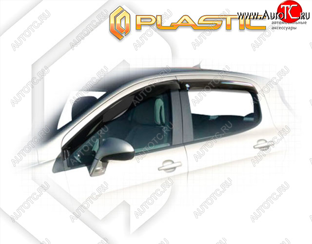 2 259 р. Ветровики дверей CA-Plastic Peugeot 308 T7 хэтчбэк 5 дв. рестайлинг (2011-2014) (Classic полупрозрачный)  с доставкой в г. Калуга