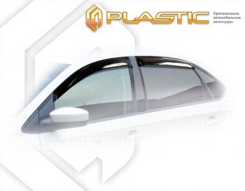 1 989 р. Дефлектора окон CA-Plastic  Volkswagen Polo  5 (2015-2020) (Classic полупрозрачный)  с доставкой в г. Калуга. Увеличить фотографию 1