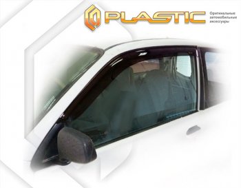 1 899 р. Ветровики дверей CA-Plastic  Mitsubishi Minica  H4 (1998-2011) (Classic полупрозрачный, Без хром. молдинга)  с доставкой в г. Калуга. Увеличить фотографию 1