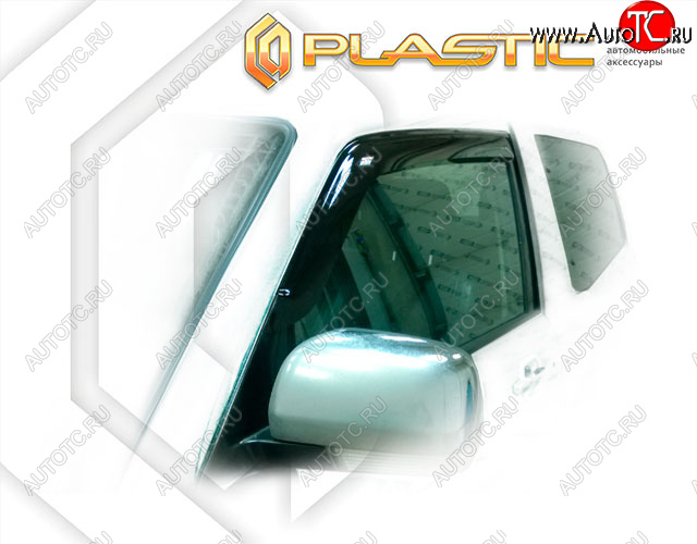1 899 р. Ветровики дверей CA-Plastic  Mitsubishi Pajero  4 V80 (2006-2014) (Classic полупрозрачный, Без хром. молдинга)  с доставкой в г. Калуга