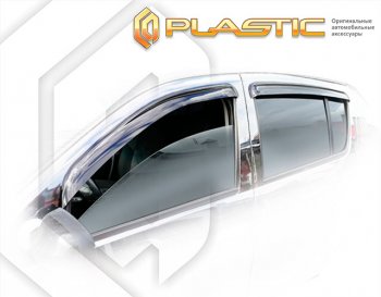 2 079 р. Ветровики дверей CA-Plastic Renault Sandero Stepway (BS) (2010-2014) (Classic полупрозрачный, Без хром. молдинга)  с доставкой в г. Калуга. Увеличить фотографию 1