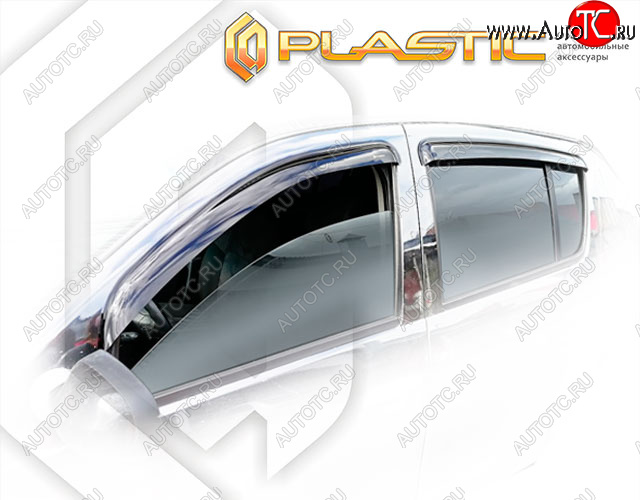 2 079 р. Ветровики дверей CA-Plastic Renault Sandero Stepway (BS) (2010-2014) (Classic полупрозрачный, Без хром. молдинга)  с доставкой в г. Калуга