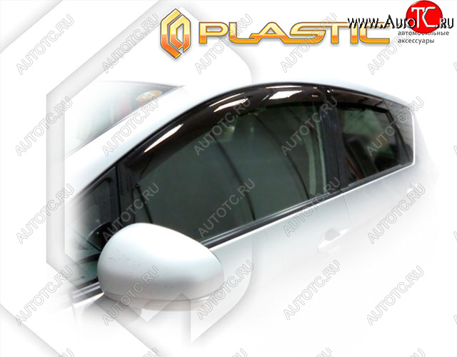 1 989 р. Ветровики дверей CA-Plastic Toyota Verso S P120 хэтчбэк 5 дв. дорестайлинг (2010-2014) (Classic полупрозрачный)  с доставкой в г. Калуга