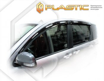 2 169 р. Дефлектора окон (Dice) CA-Plastic  Toyota Sienta Dice (2011-2015) (Classic полупрозрачный, Без хром. молдинга)  с доставкой в г. Калуга. Увеличить фотографию 1