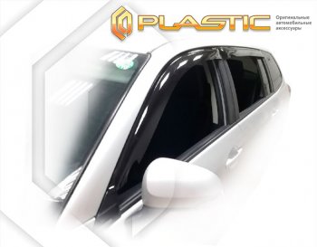 2 169 р. Ветровики дверей CA-Plastic  Toyota Corolla Fielder  E160 (2015-2017) (Classic полупрозрачный, Без хром. молдинга)  с доставкой в г. Калуга. Увеличить фотографию 1