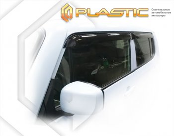 1 989 р. Ветровики дверей CA-Plastic Nissan Moco 3 G33 (2011-2016) (Classic полупрозрачный, Без хром. молдинга)  с доставкой в г. Калуга. Увеличить фотографию 1
