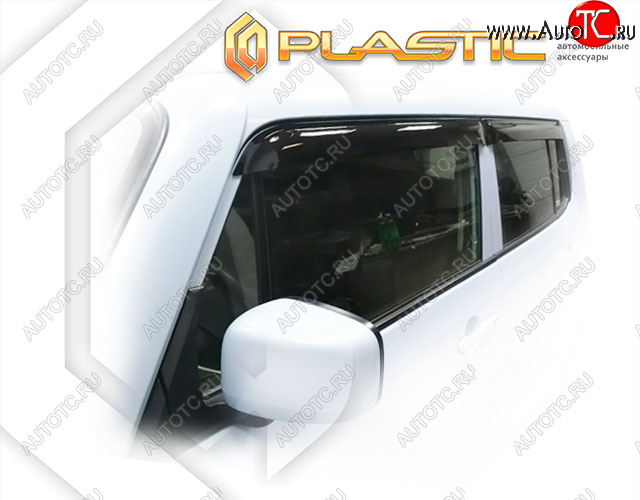 1 989 р. Ветровики дверей CA-Plastic Nissan Moco 3 G33 (2011-2016) (Classic полупрозрачный, Без хром. молдинга)  с доставкой в г. Калуга