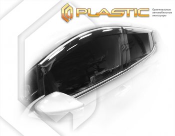 2 079 р. Ветровики дверей CA-Plastic  Nissan Leaf  2 (ZE1) (2017-2024) (Classic полупрозрачный)  с доставкой в г. Калуга. Увеличить фотографию 1