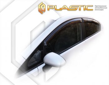 Дефлектора окон (Американская сборка) CA-Plastic KIA (КИА) Rio (Рио)  3 QB (2011-2015) 3 QB дорестайлинг седан  (Classic полупрозрачный)