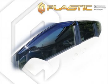 2 169 р. Дефлектора окон CA-Plastic Toyota Sienta XP170 дорестайинг (2015-2019) (Classic полупрозрачный, Без хром. молдинга)  с доставкой в г. Калуга. Увеличить фотографию 1