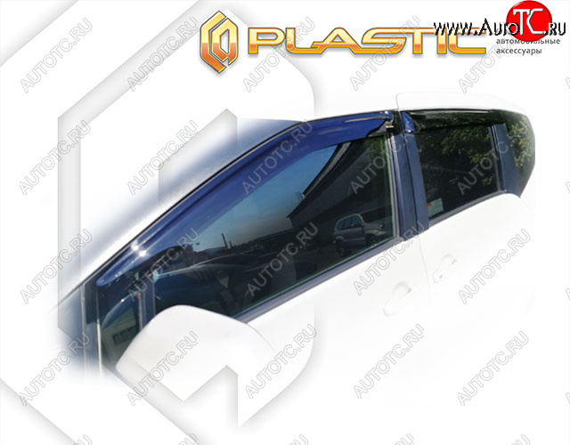 2 169 р. Дефлектора окон CA-Plastic Toyota Sienta XP170 дорестайинг (2015-2019) (Classic полупрозрачный, Без хром. молдинга)  с доставкой в г. Калуга