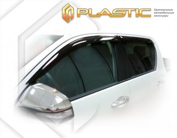 2 199 р. Дефлектора окон CA-Plastic  Toyota Hilux  AN120 (2020-2024) (Classic полупрозрачный, Без хром. молдинга)  с доставкой в г. Калуга. Увеличить фотографию 1