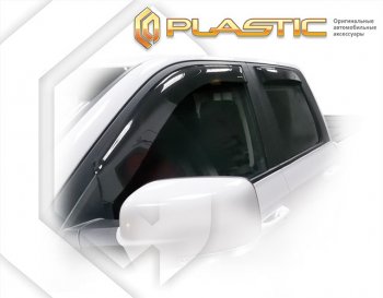 2 199 р. Ветровики дверей (Quad Cab) CA-Plastic  Dodge Ram  DJ, DS (2008-2012) (Classic полупрозрачный, без хром. молдинга)  с доставкой в г. Калуга. Увеличить фотографию 1