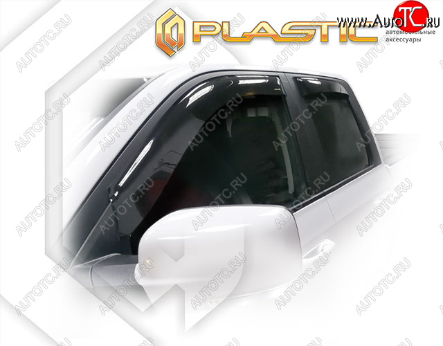 2 199 р. Ветровики дверей (Quad Cab) CA-Plastic  Dodge Ram  DJ, DS (2008-2012) (Classic полупрозрачный, без хром. молдинга)  с доставкой в г. Калуга