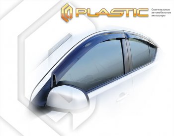 2 169 р. Дефлектора окон CA-Plastic Nissan Latio N17 седан правый руль дорестайлинг (2014-2016) (Classic полупрозрачный)  с доставкой в г. Калуга. Увеличить фотографию 1
