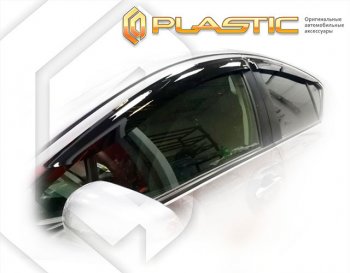 2 079 р. Дефлектора окон CA-Plastic  Toyota Aqua  P10 (2017-2021) (Classic полупрозрачный, Без хром. молдинга)  с доставкой в г. Калуга. Увеличить фотографию 1