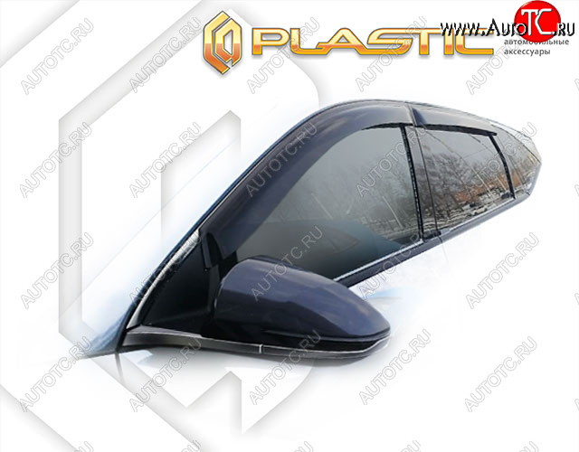 2 099 р. Ветровики дверей CA-Plastic  Hyundai Tucson  4 NX4 (2020-2022) (Classic полупрозрачный, Без хром. молдинга)  с доставкой в г. Калуга