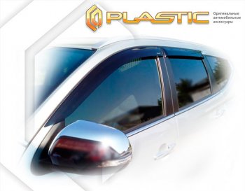 2 169 р. Ветровики дверей CA-Plastic  Mitsubishi Pajero Sport  3 QF (2019-2022) (Classic полупрозрачный, Без хром. молдинга)  с доставкой в г. Калуга. Увеличить фотографию 1