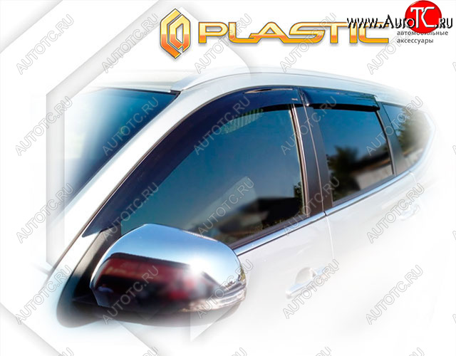 2 169 р. Ветровики дверей CA-Plastic  Mitsubishi Pajero Sport  3 QF (2019-2022) (Classic полупрозрачный, Без хром. молдинга)  с доставкой в г. Калуга