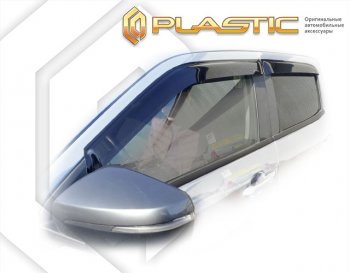 2 079 р. Ветровики дверей CA-Plastic  Isuzu D-Max  RG DoubleCab (2019-2024) (Classic полупрозрачный)  с доставкой в г. Калуга. Увеличить фотографию 1