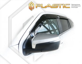 2 199 р. Ветровики дверей CA-Plastic  Isuzu mu-X  TF (2021-2024) (Classic полупрозрачный, Без хром. молдинга)  с доставкой в г. Калуга. Увеличить фотографию 1