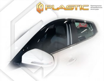 2 079 р. Ветровики дверей CA-Plastic  Chery Tiggo 4 Pro (2021-2024) (Classic полупрозрачный)  с доставкой в г. Калуга. Увеличить фотографию 1