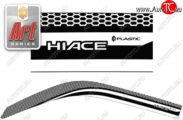 2 169 р. Ветровики дверей (правый руль) CA-Plastic  Toyota Hiace  H200 (2004-2017) (Серия Art графит, без хром. молдинга)  с доставкой в г. Калуга
