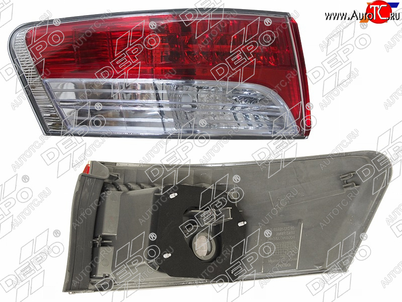 8 199 р. Левый фонарь задний DEPO  Toyota Avensis  T270 седан (2008-2011)  с доставкой в г. Калуга
